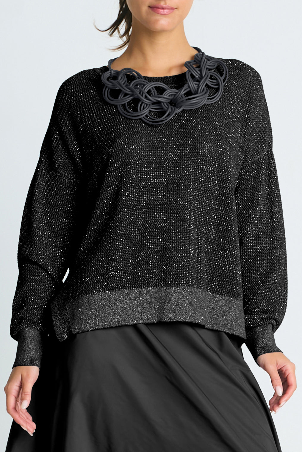 Pima Cotton Metallic Mini Seed Stitch
