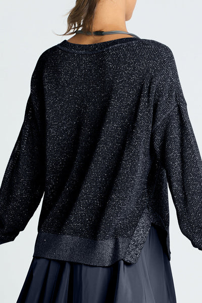 Pima Cotton Metallic Mini Seed Stitch