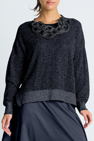 Pima Cotton Metallic Mini Seed Stitch