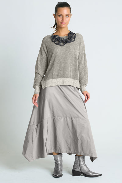 Pima Cotton Metallic Mini Seed Stitch
