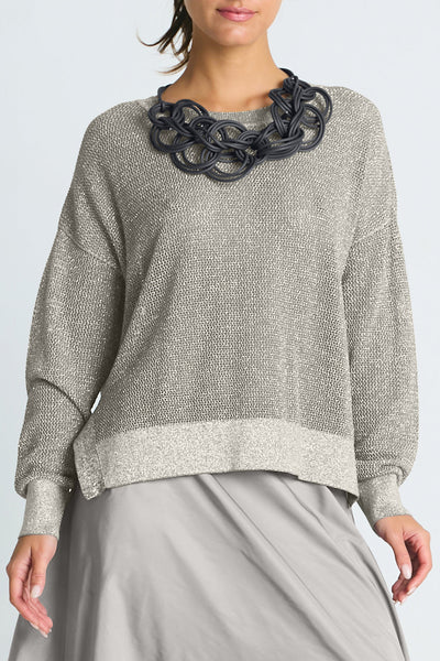 Pima Cotton Metallic Mini Seed Stitch