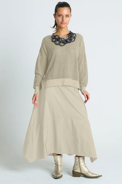Pima Cotton Metallic Mini Seed Stitch
