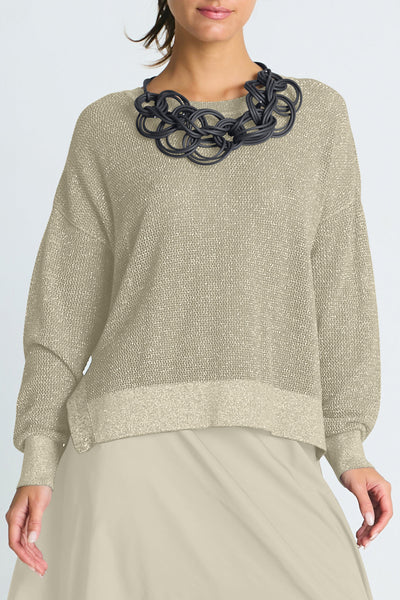 Pima Cotton Metallic Mini Seed Stitch