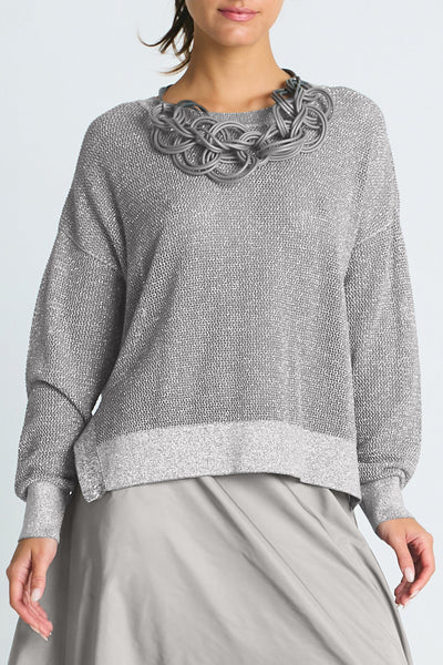 Pima Cotton Metallic Mini Seed Stitch