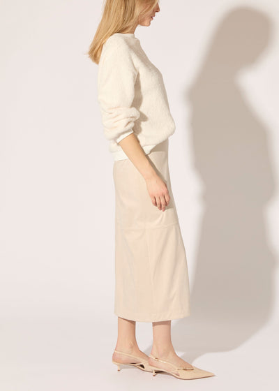 Luxe Chamois Midi Skirt