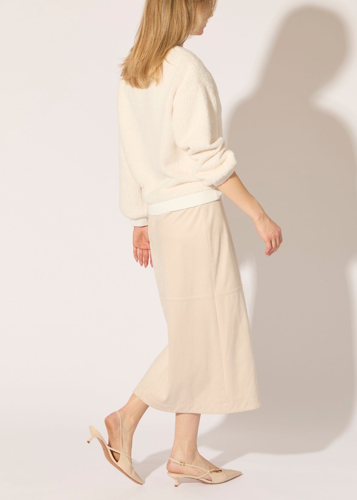 Luxe Chamois Midi Skirt