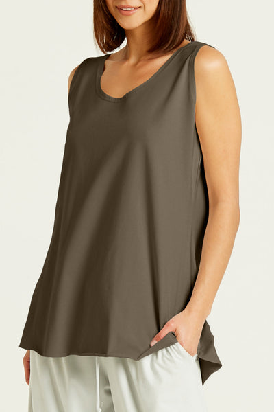 Cotton Lycra Shirttail Tank
