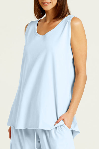 Cotton Lycra Shirttail Tank