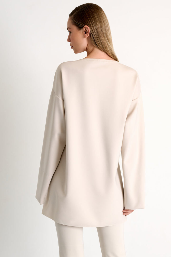Jersey oversized crewneck  - 52567-64-110 02 / 110 Beige