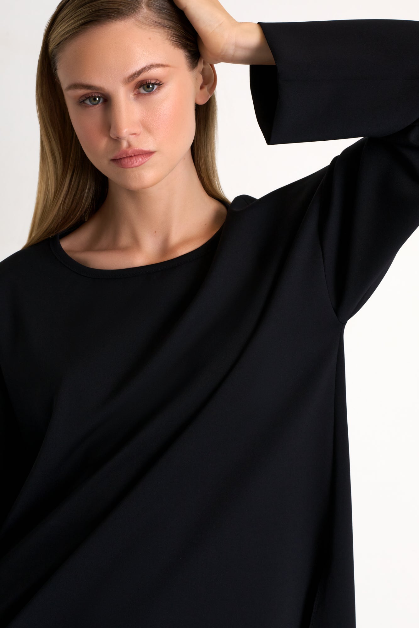 Jersey oversized crewneck  - 52567-64-800 02 / 800 Black