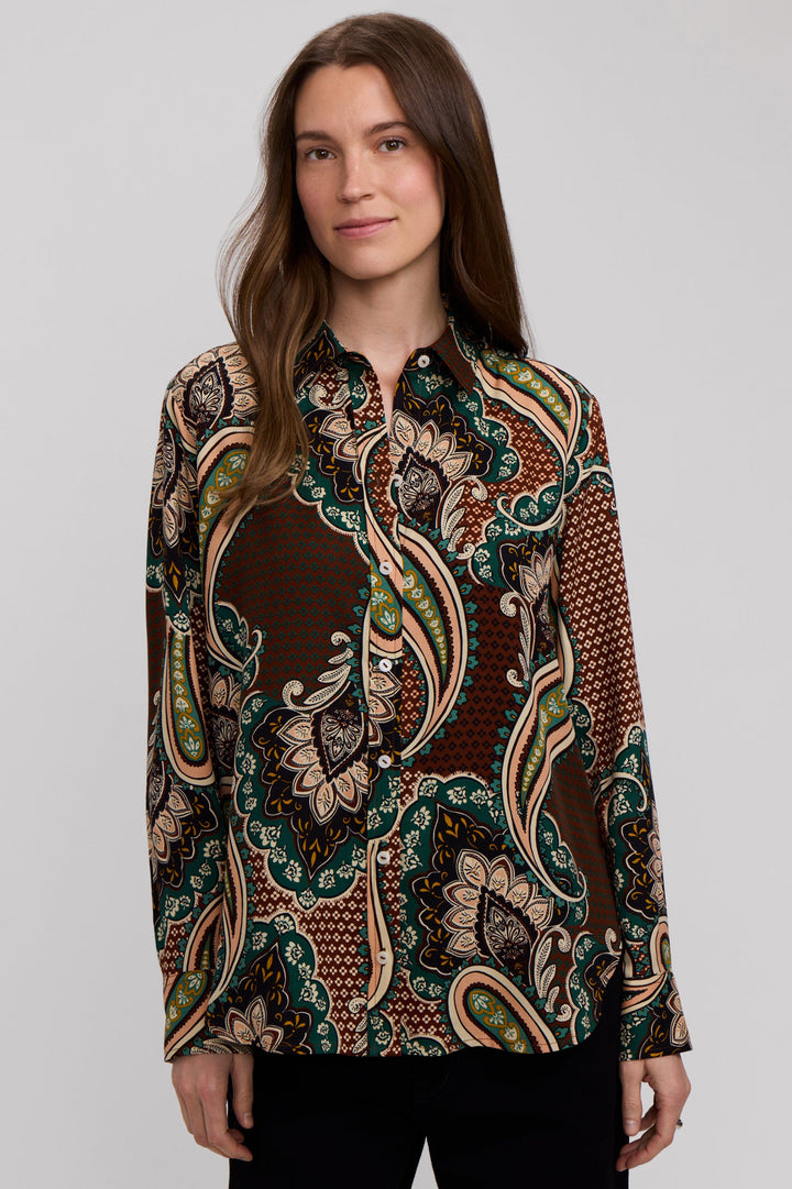 Meghan Autumn Paisley Long Sleeve Shirt