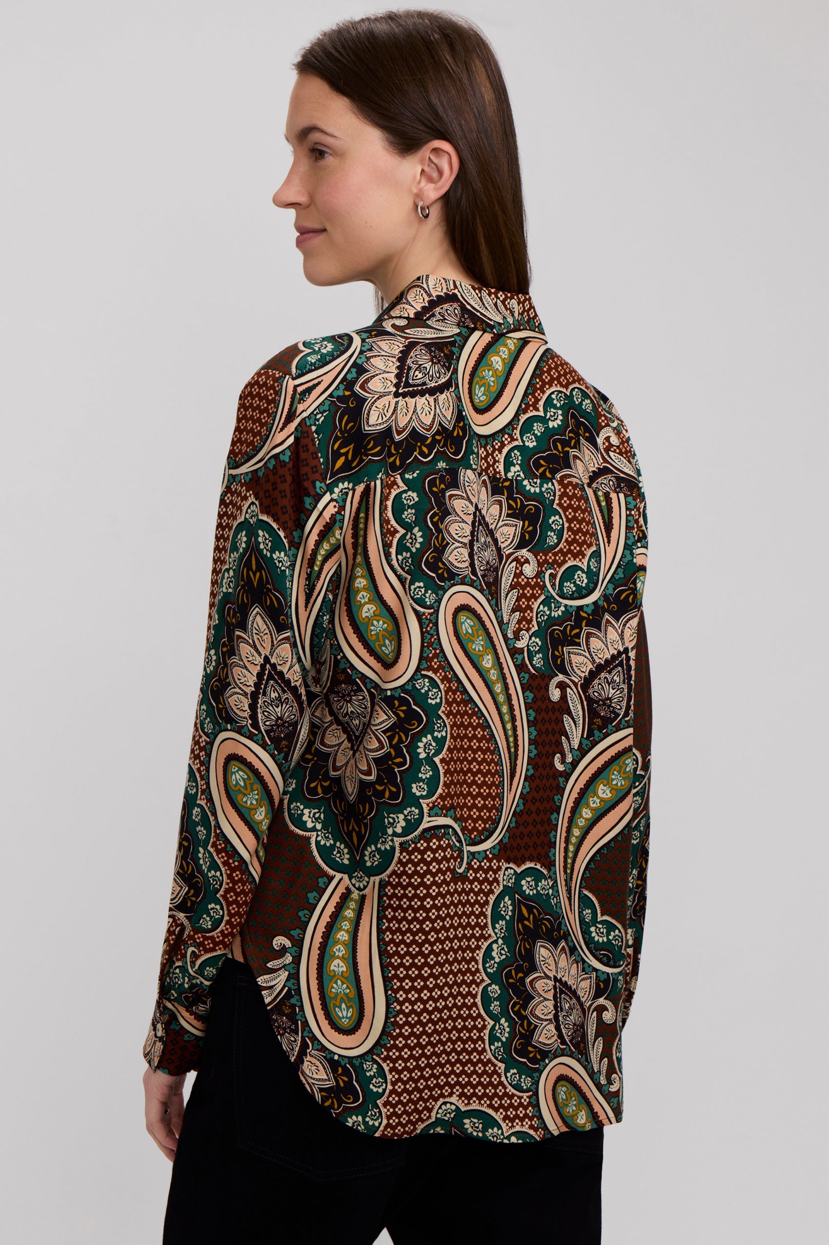 Meghan Autumn Paisley Long Sleeve Shirt