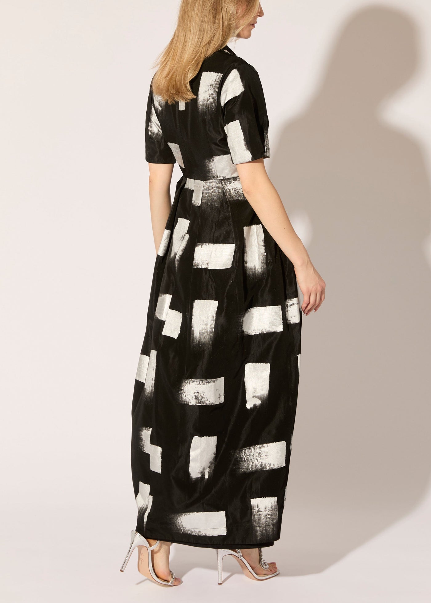 Brush Stroke Taffeta Maxi Dress - PREORDER