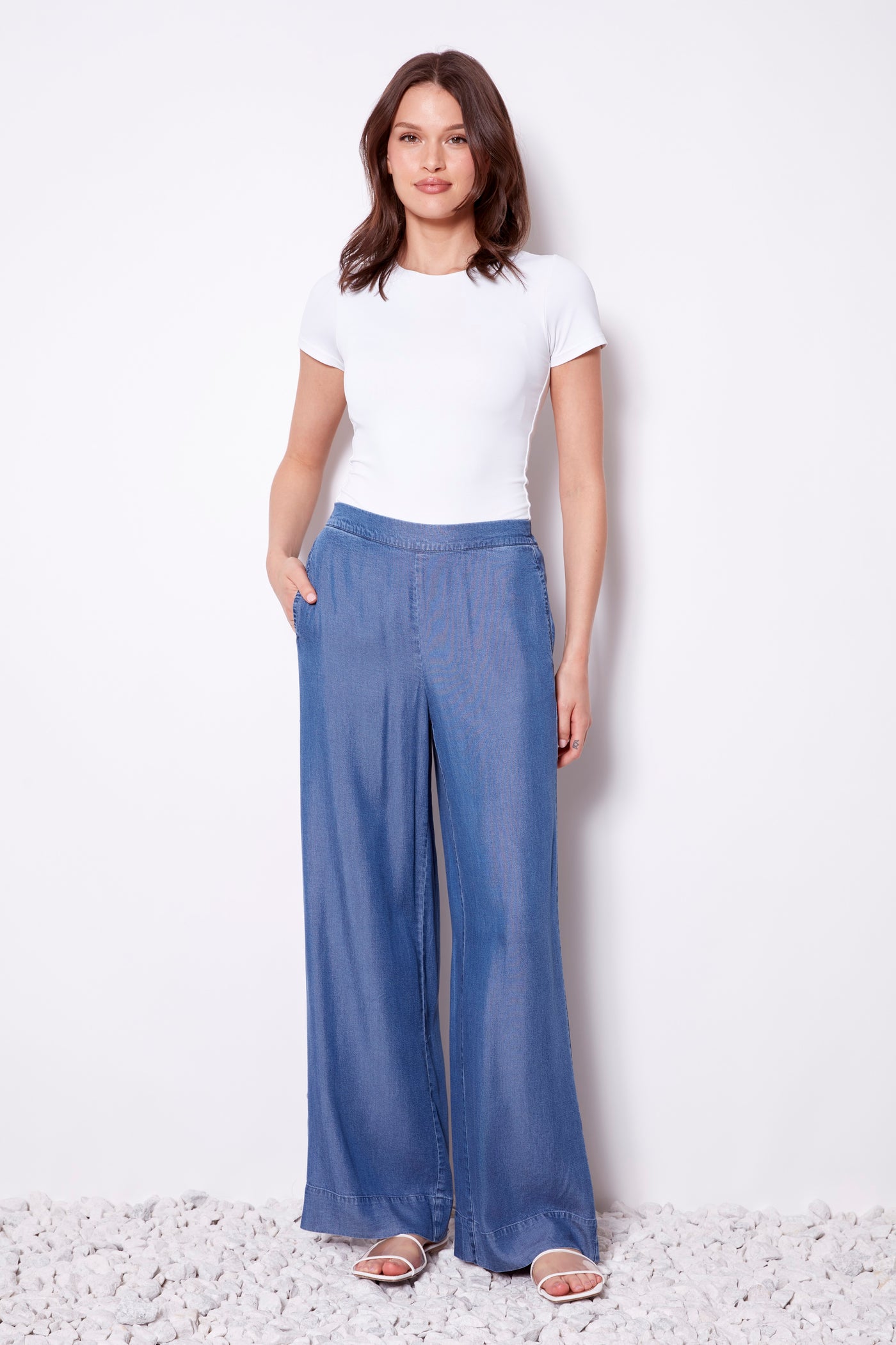 WIDE LEG TENCEL PANT 68284