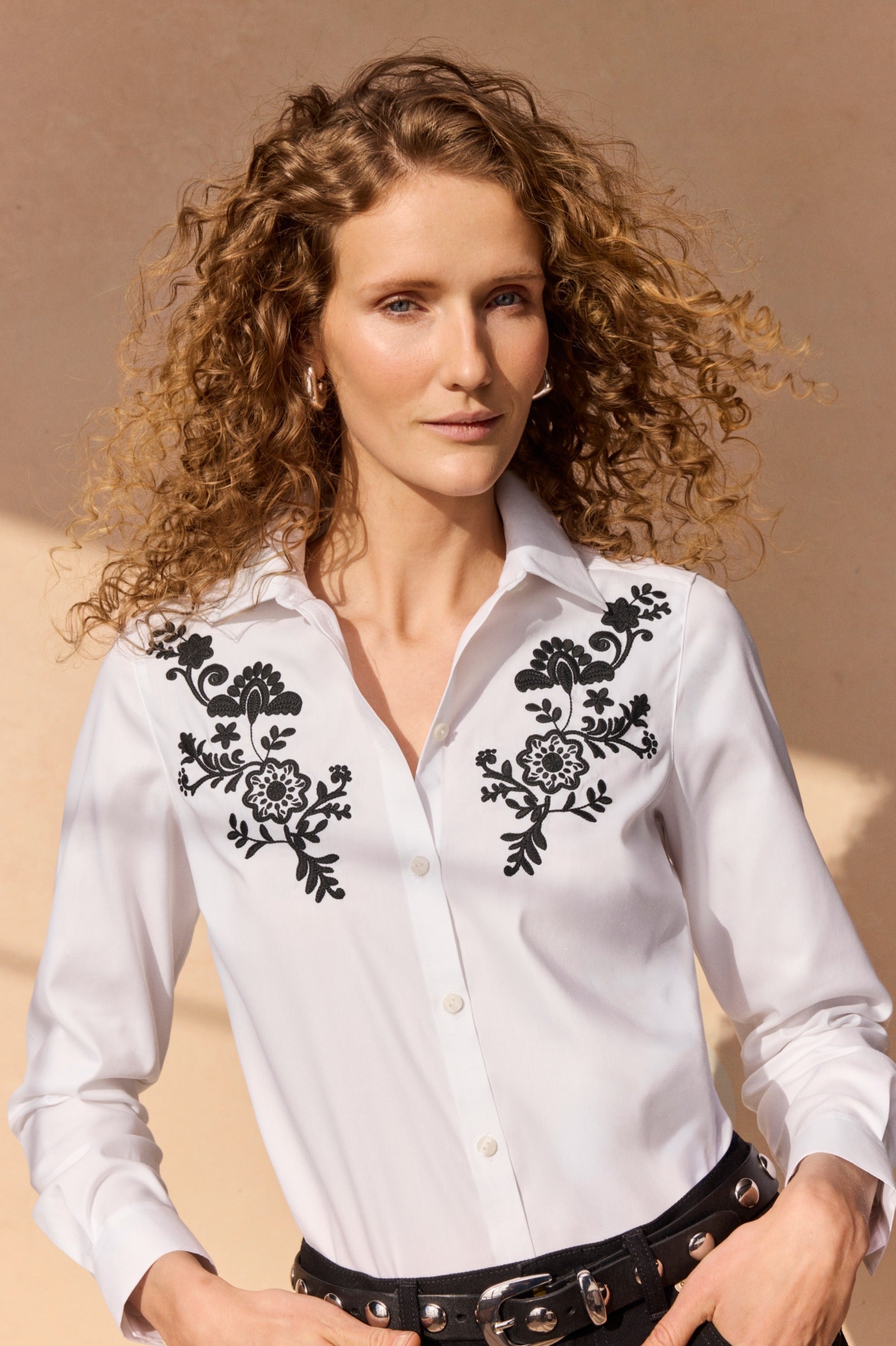Hampton Chest Embroidery Long Sleeve Shirt
