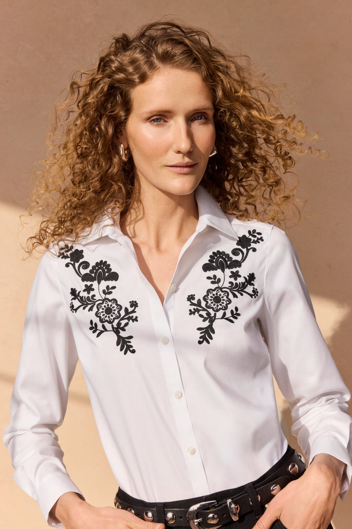Hampton Chest Embroidery Long Sleeve Shirt