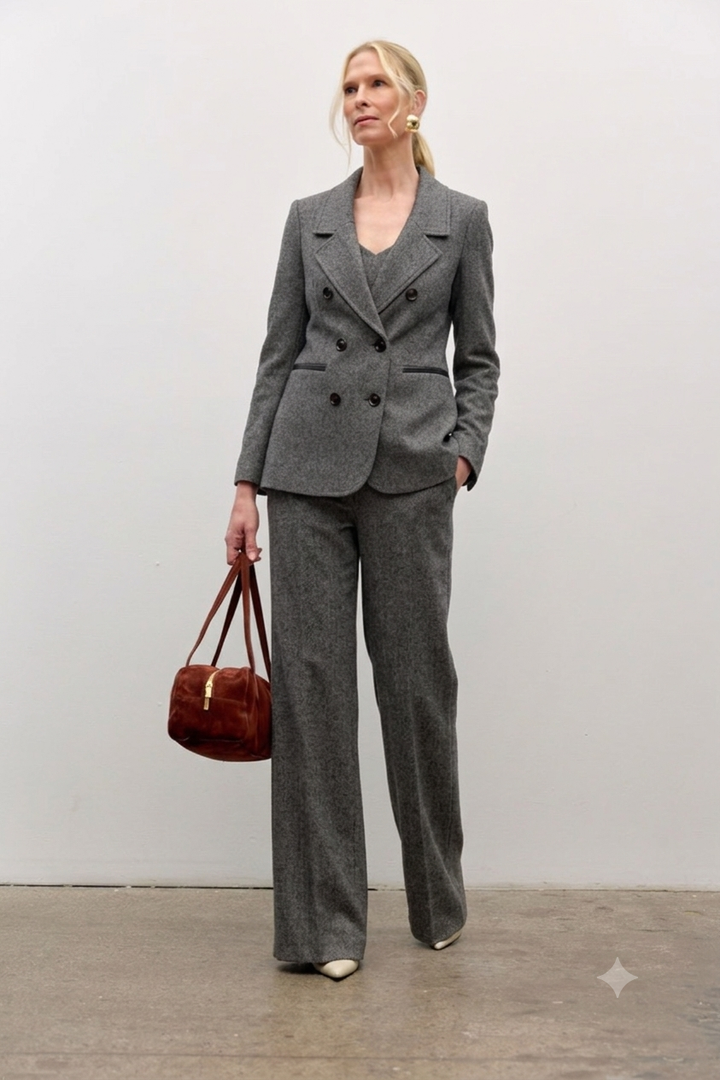 Chevron double breast jacket