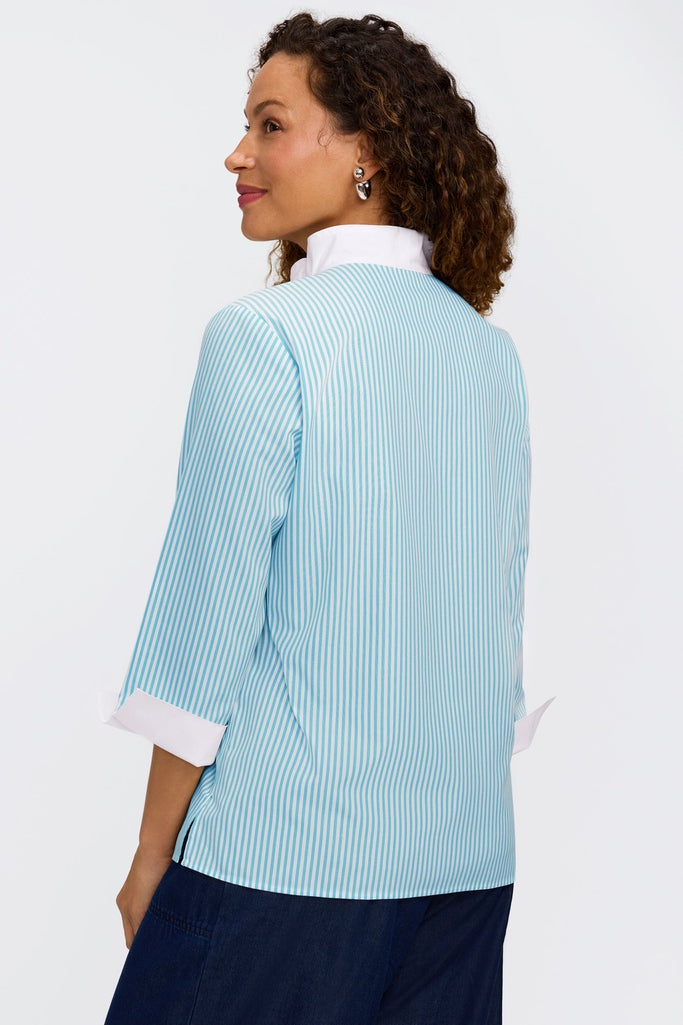 #color_capri pinpoint stripe