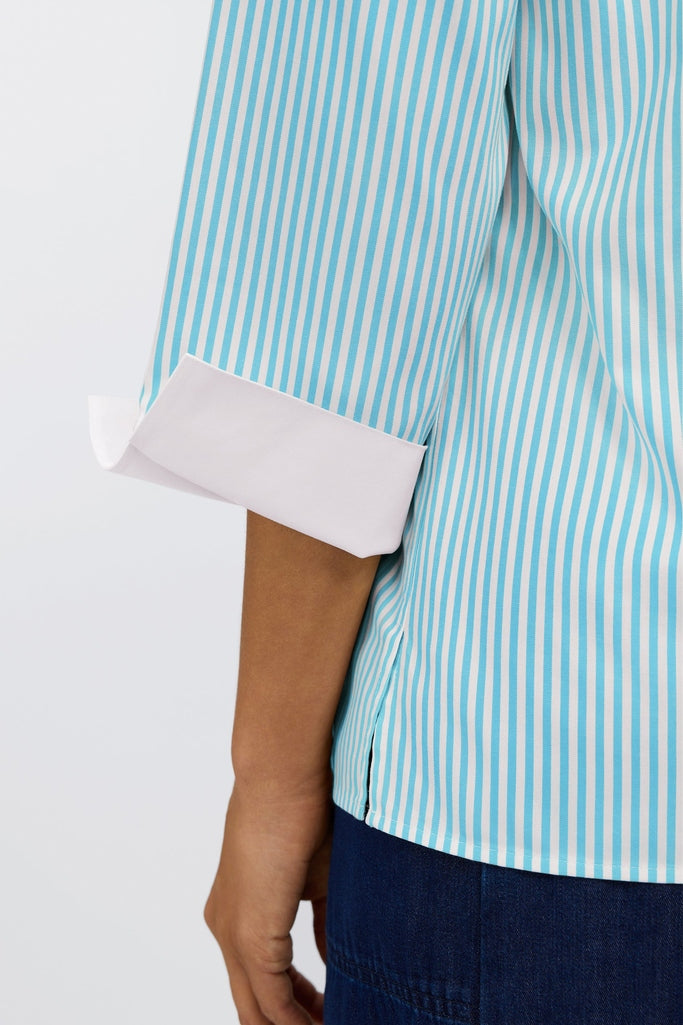 #color_capri pinpoint stripe