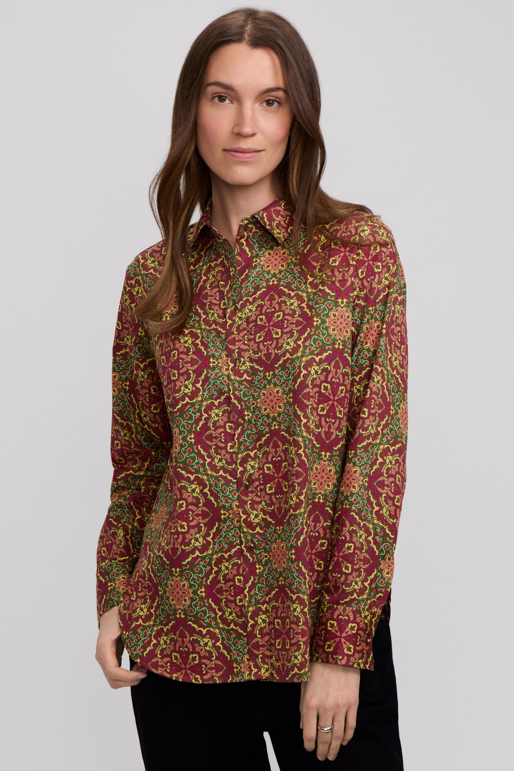 Meghan Fall Medallion Long Sleeve Shirt