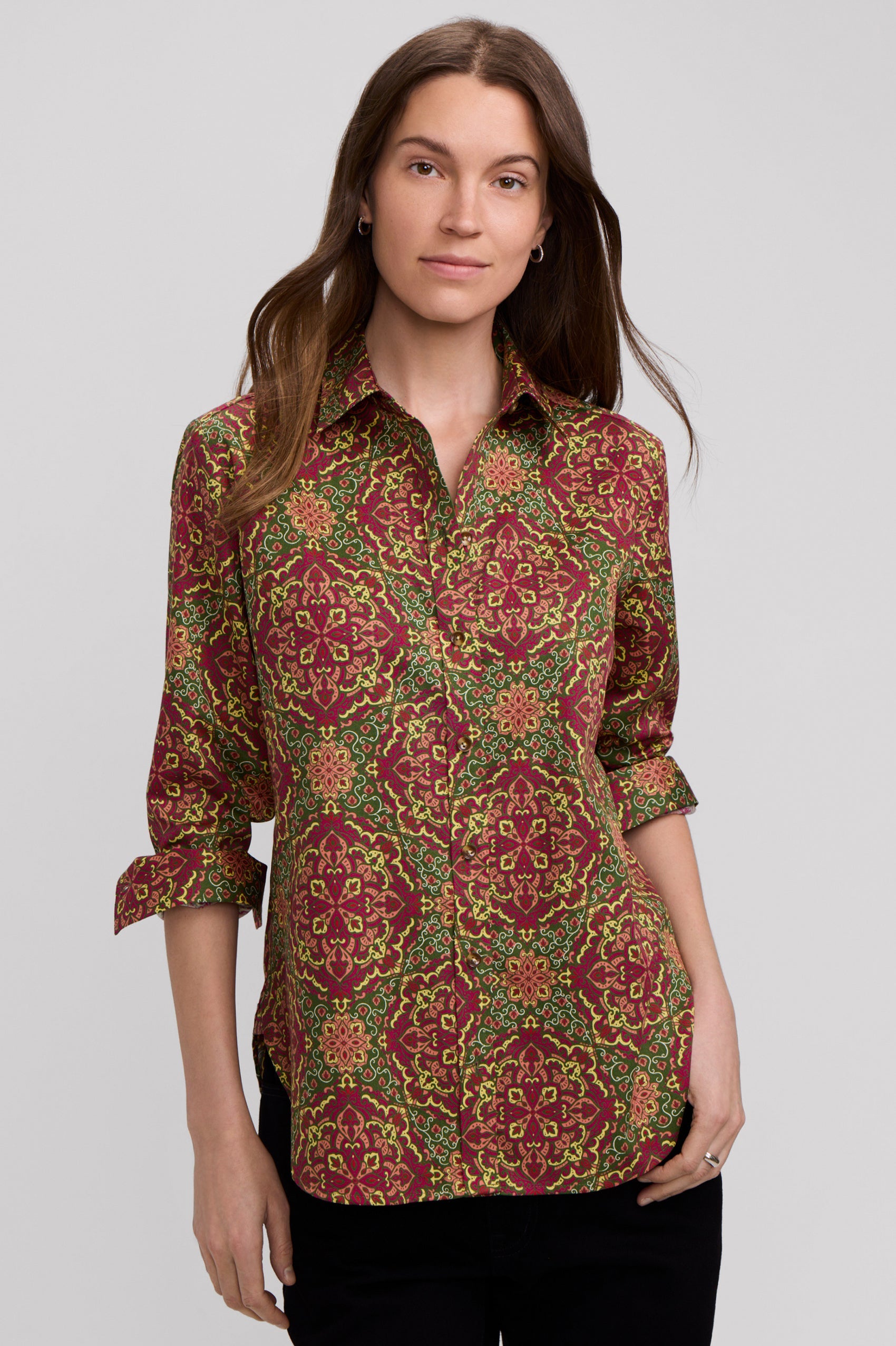 Meghan Fall Medallion Long Sleeve Shirt