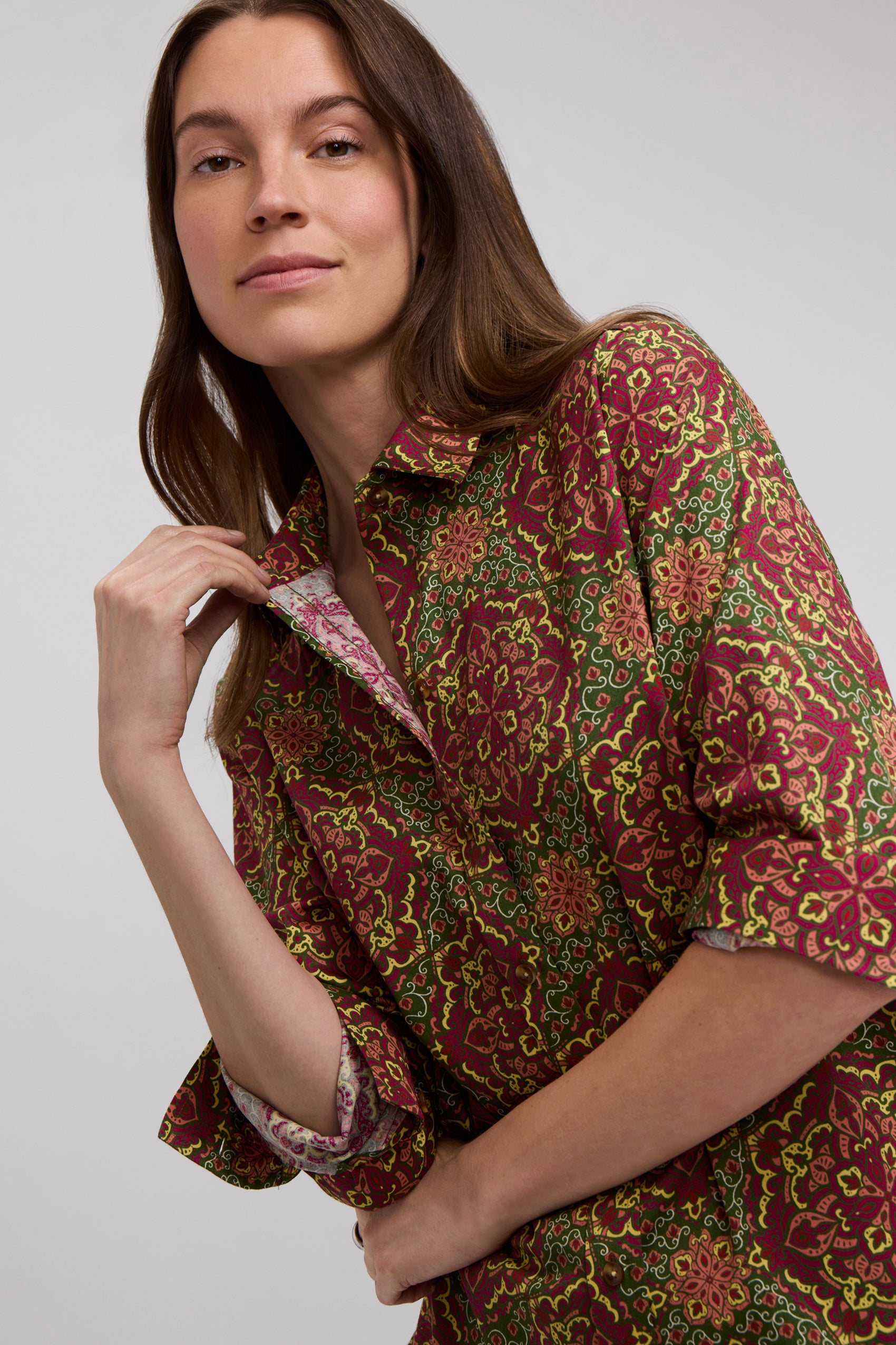 Meghan Fall Medallion Long Sleeve Shirt