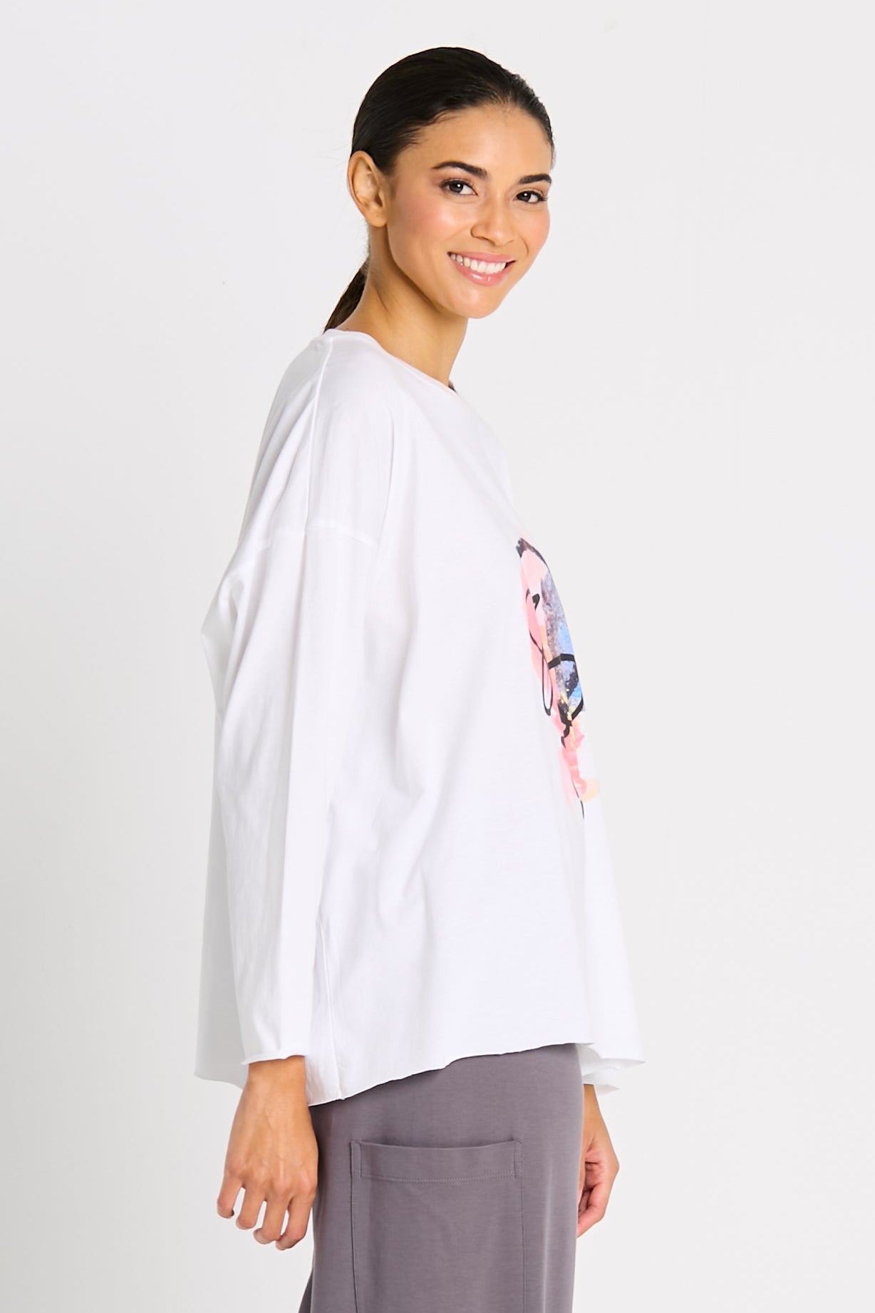 Pima Cotton "Doodles" Luxury Boxy Tee