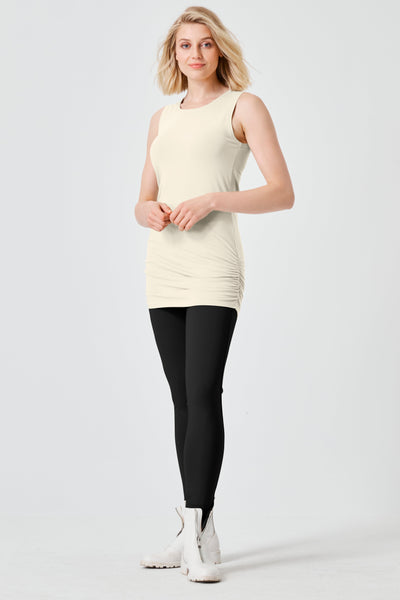 Cotton Lycra Ruche Tank