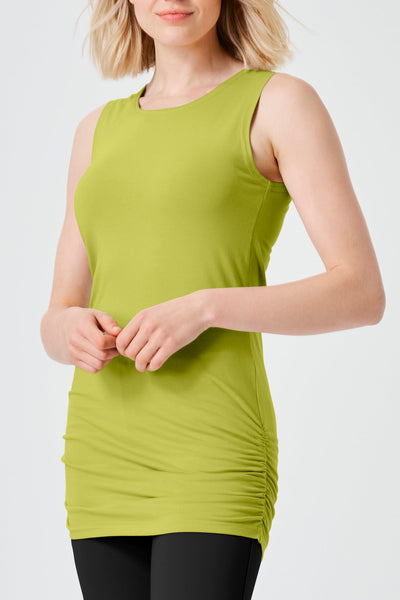 Cotton Lycra Ruche Tank