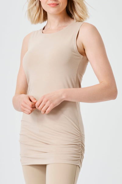 Cotton Lycra Ruche Tank