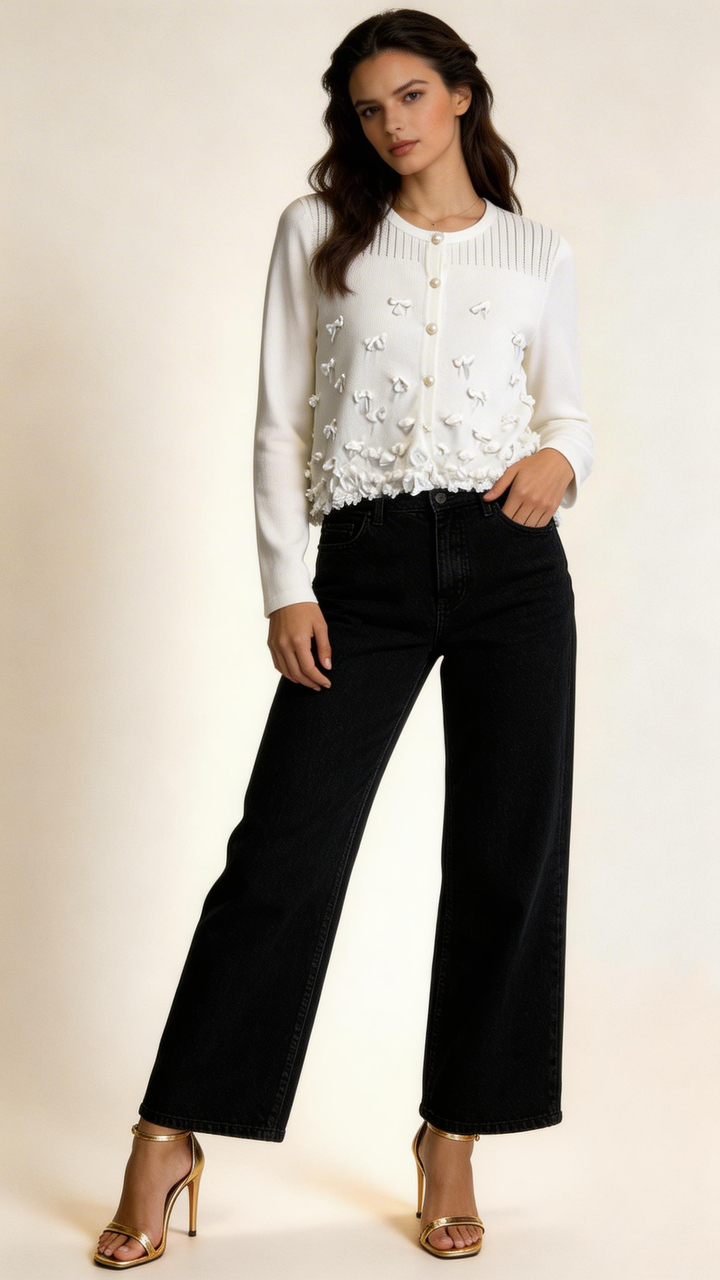 THE ALANA 3D FLOWER CARDIGAN - ETR61287