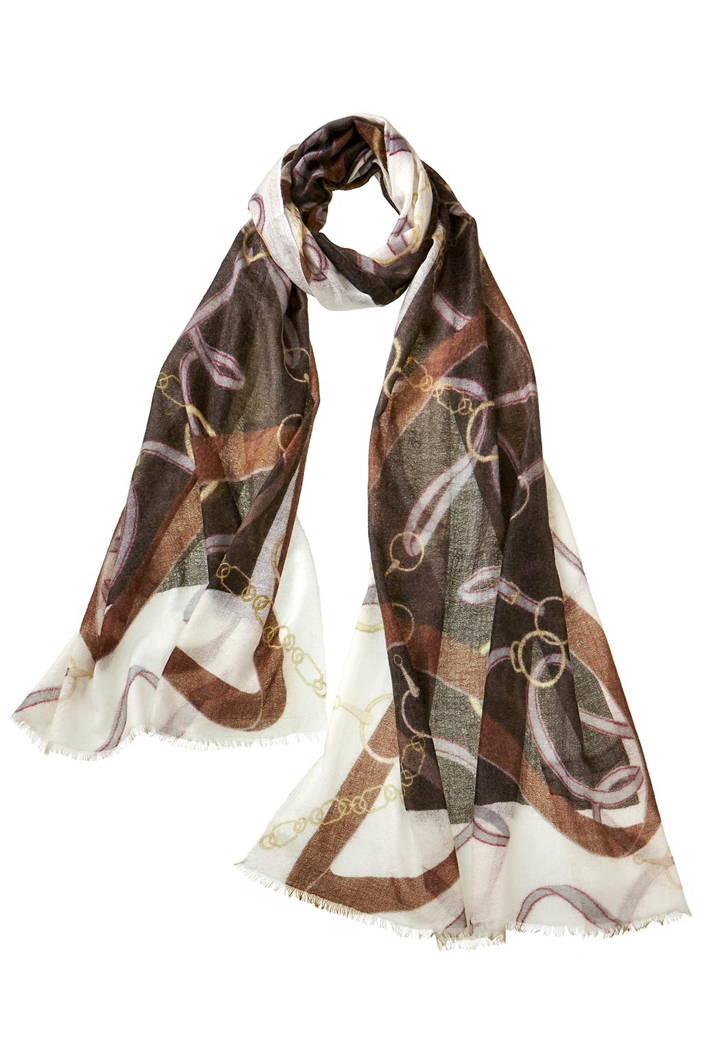 Alpine Cashmere's Featherweight Cavallo Scarf in Espresso Brown