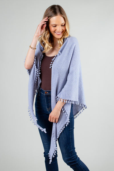 Cashmere Pom Pom Wrap