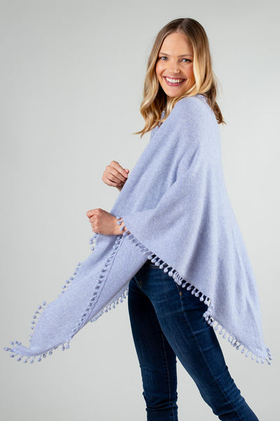 Cashmere Pom Pom Wrap