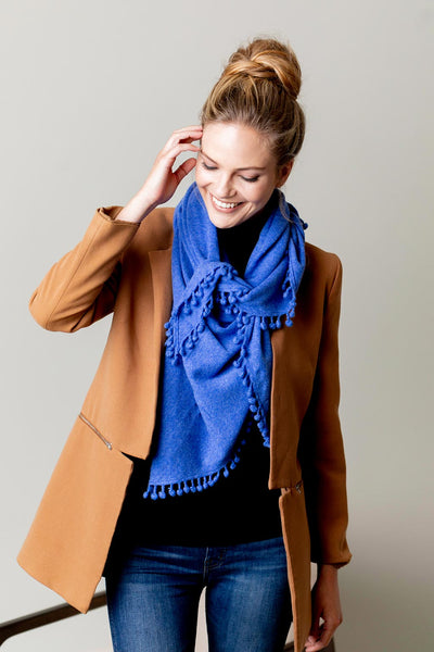 Cashmere Pom Pom Wrap