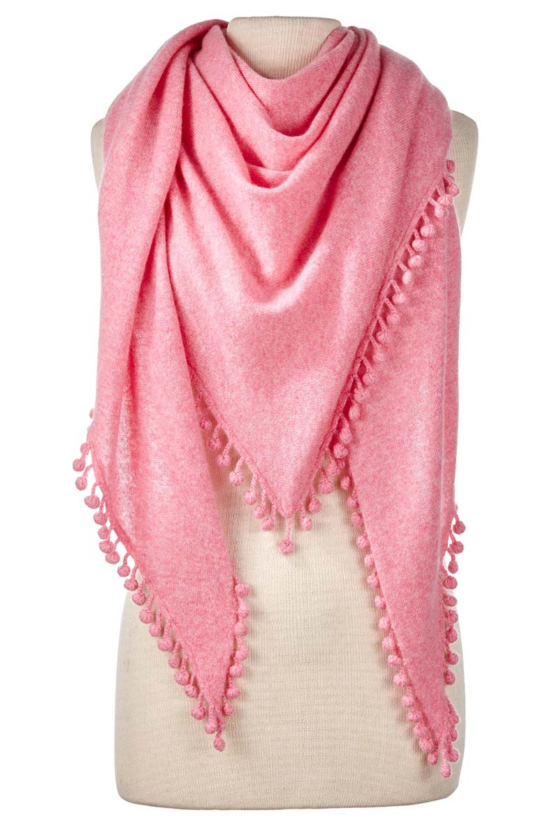 Cashmere Pom Pom Wrap