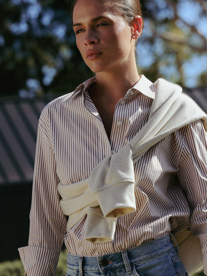 Matilda Oversized Stripe Cotton Blouse