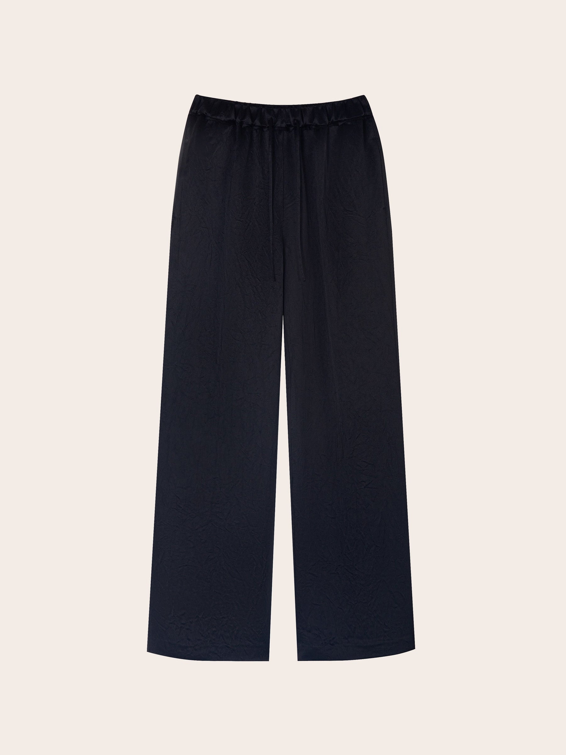 Miri Crinkle Satin Wide Leg Pant