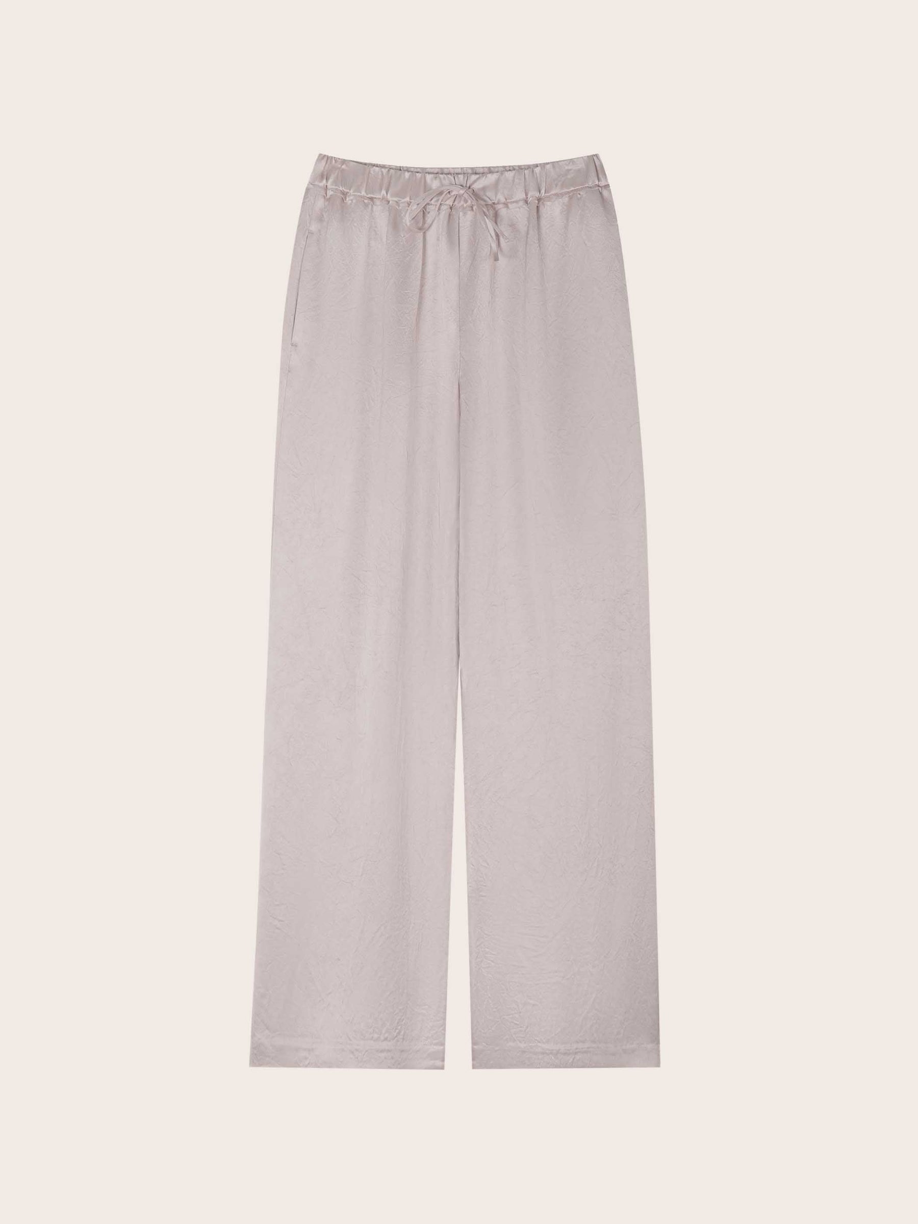 Miri Crinkle Satin Wide Leg Pant