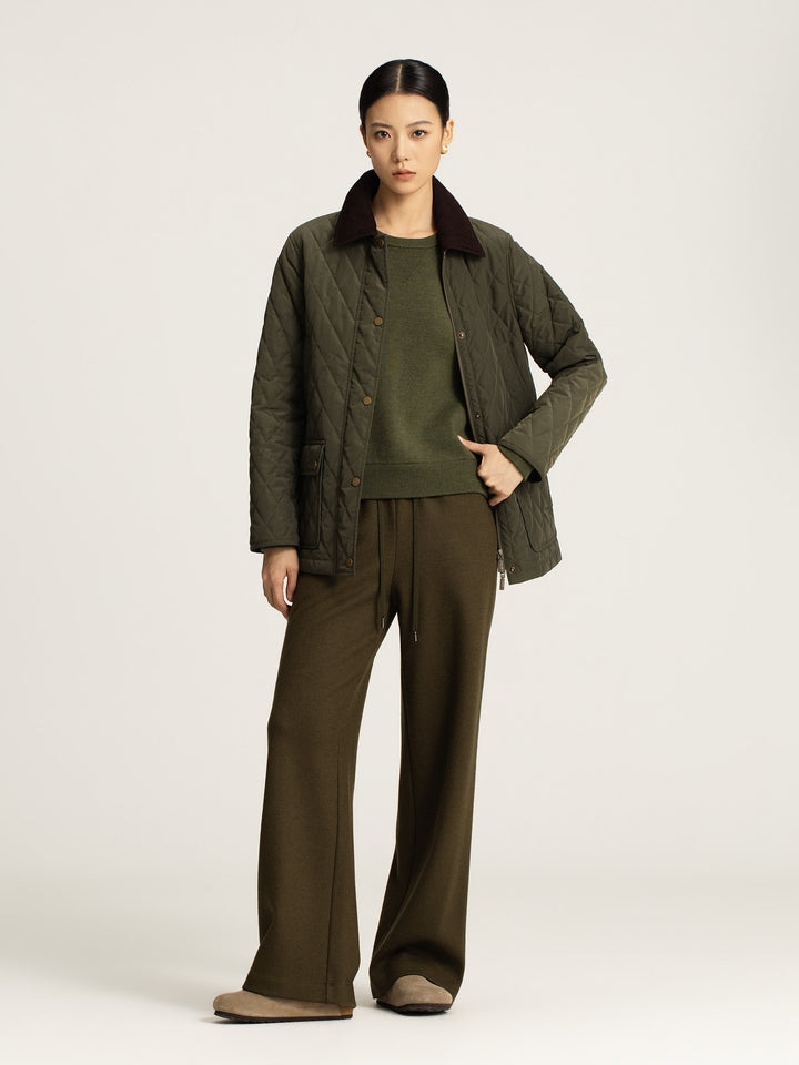 Leni Wool/Cotton Wide Leg Pants