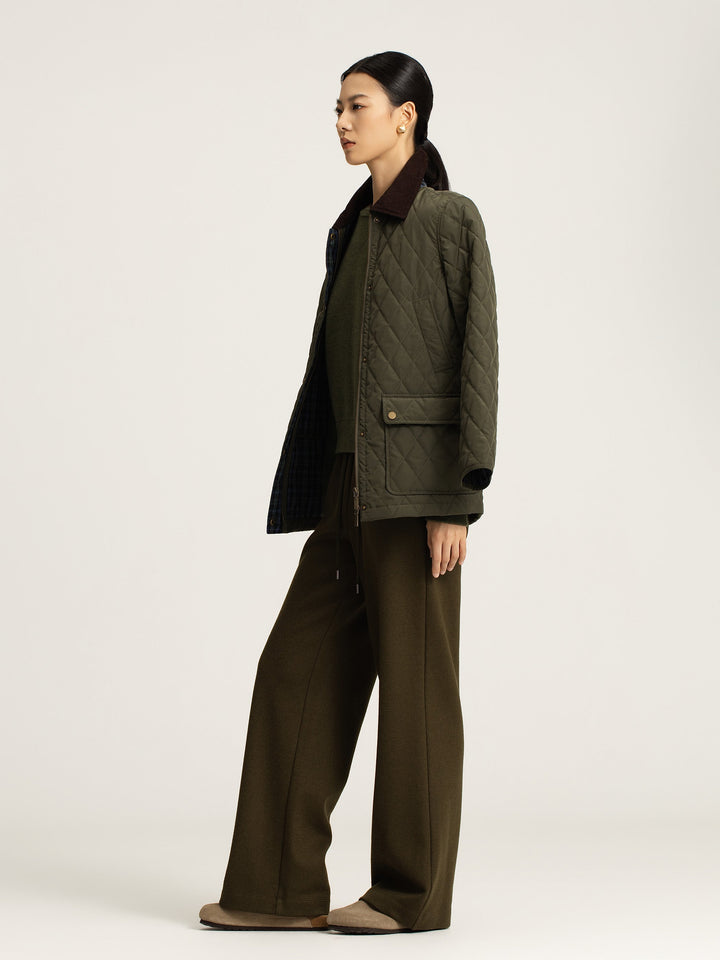 Leni Wool/Cotton Wide Leg Pants
