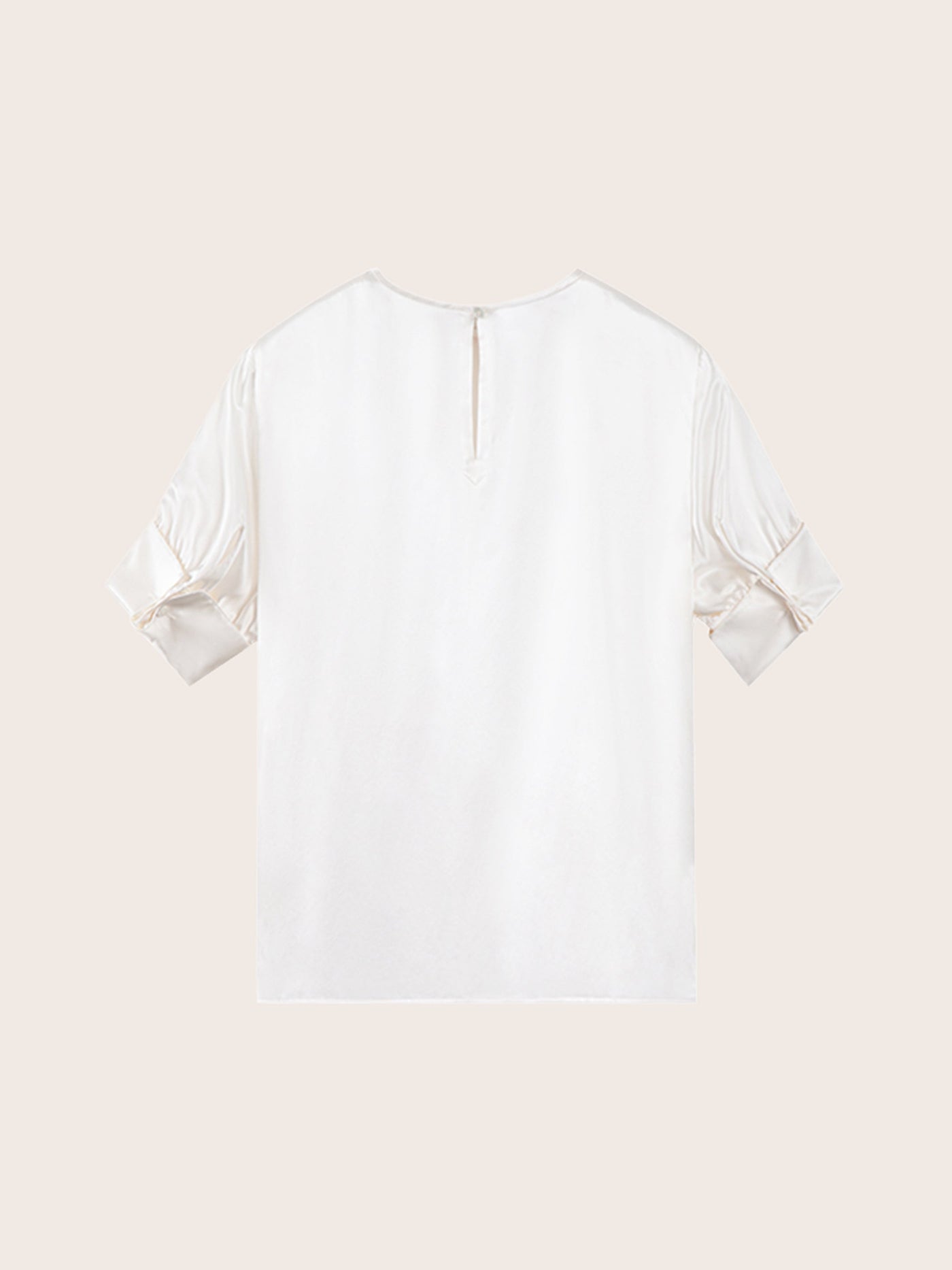 SILK BLOUSE W/ SLEEVE DETAIL