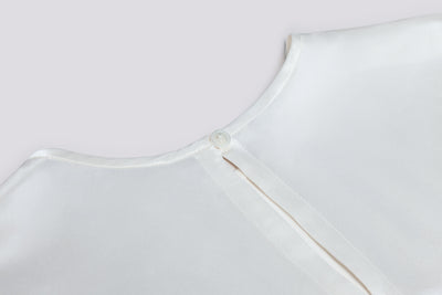 SILK BLOUSE W/ SLEEVE DETAIL