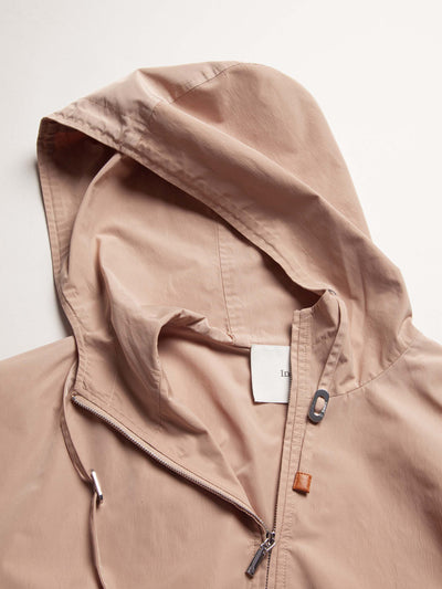 RELAXED DROPPED SHOULDER BOMBER JACKET W/ HOOD