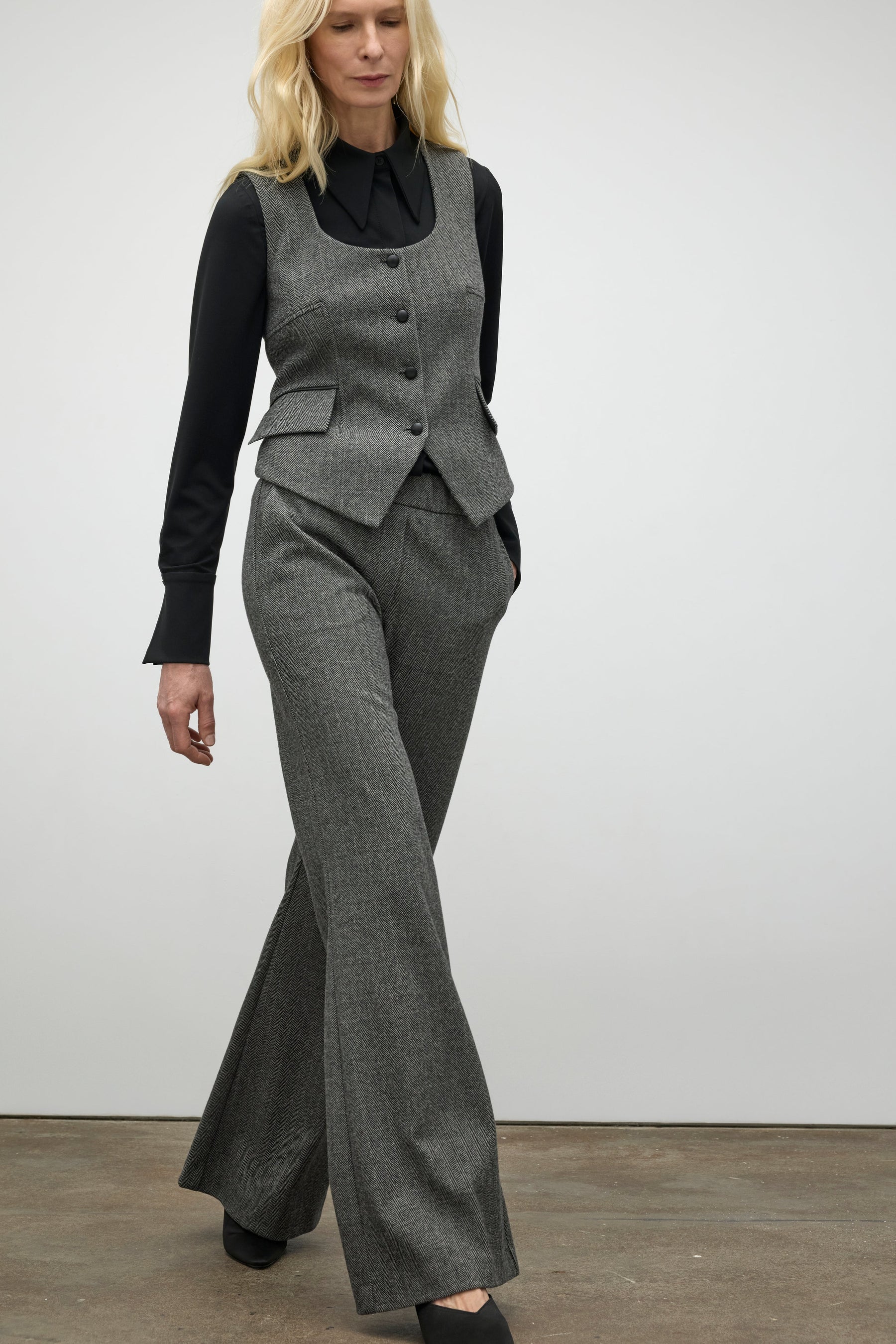 Chevron knit pull on pant