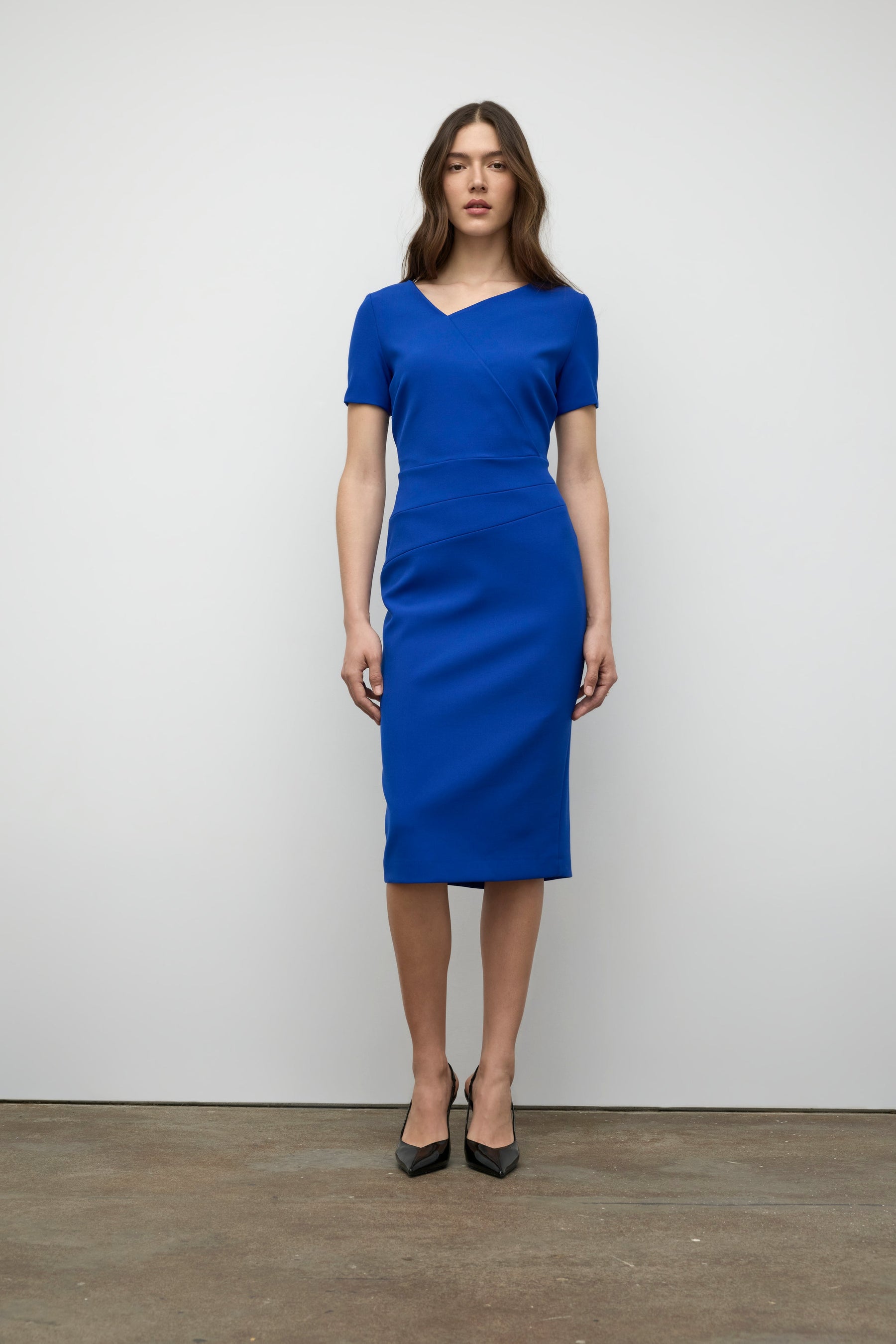 Draped power dress