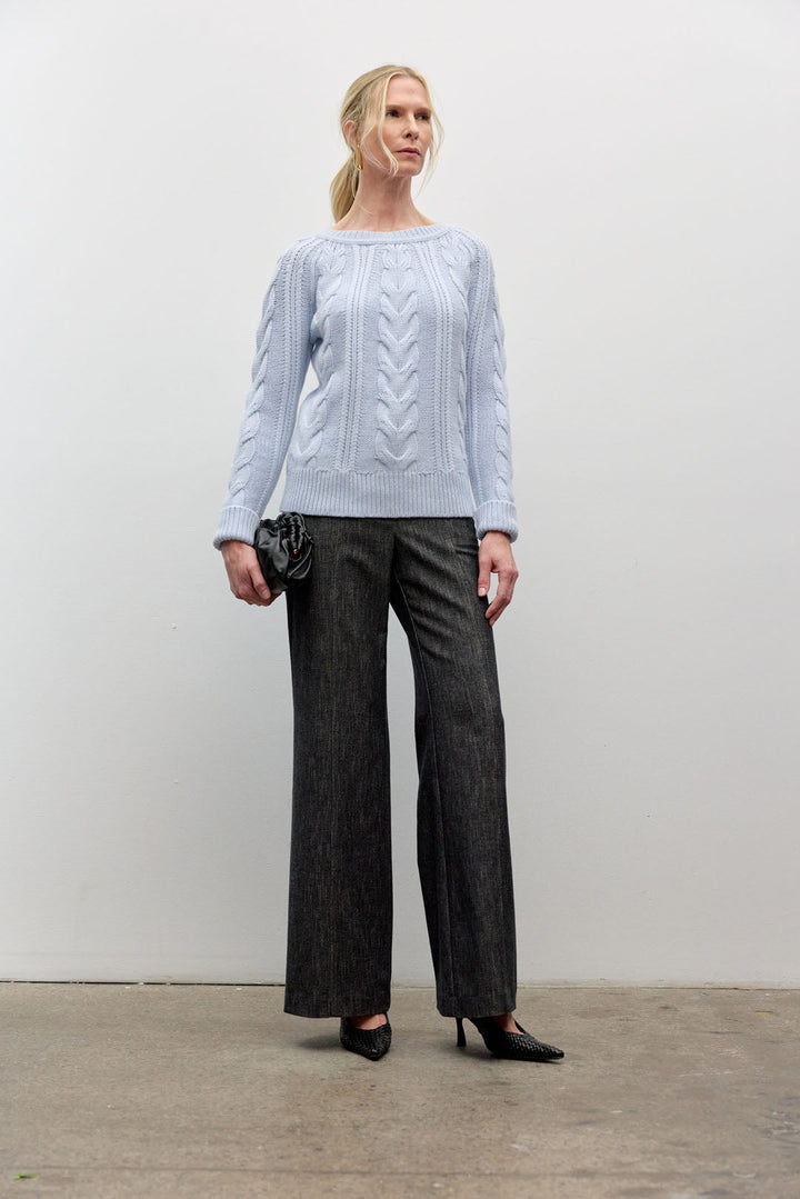 Crop Wide leg denim pant