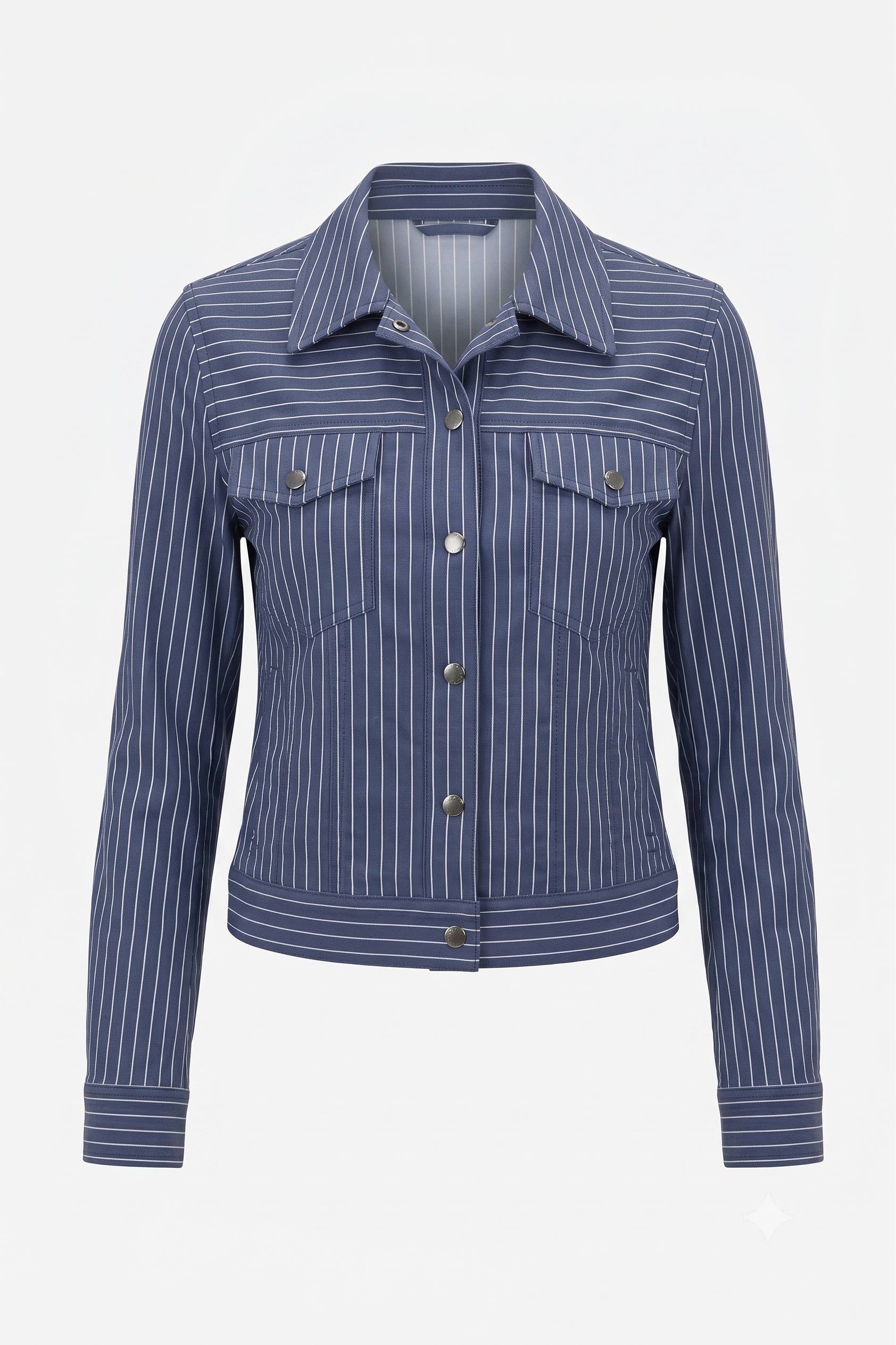 Delilah Striped Ultralight Trucker Jacket