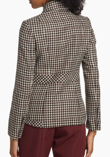 THE NATALYIA HOUNDSTOOTH MOTO JACKET