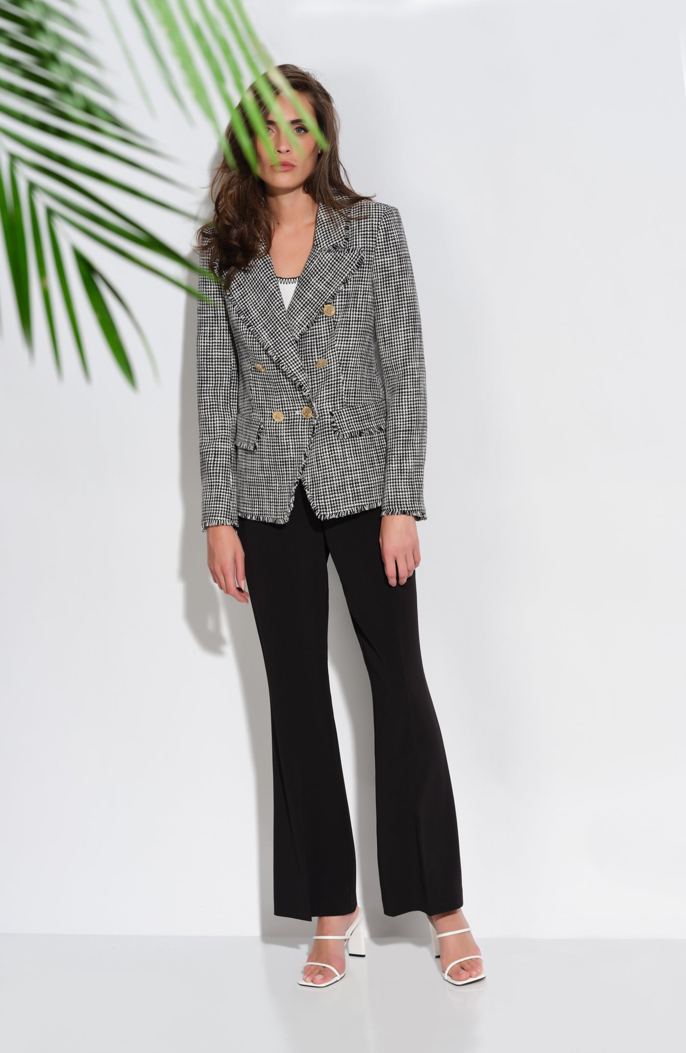 THE CHANA  TWEED DOUBLE BREASTED BLAZER